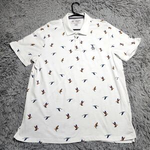 Original Penguin Polo Shirt Mens XL Parrot Bird Print Organic Cotton Casual